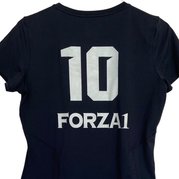 Girls Short Sleeve V-Neck Black Volleyball T-Shirt Size Med FORZA 1 Volleyball - Picture 4 of 5